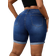 Shein Plus Stretchy Skinny Distressed Biker Shorts