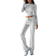 Shein pcs Solid Color Slim Fit Long Sleeve TShirt And Long Pants Suit For Women