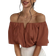 Shein Solid Color VNeck Off Shoulder Casual Top