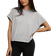 Shein Womens Solid Color Round Neck Hollow Out Short Front Long Back Summer TShirt