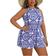 Shein Plus Womens Summer Holiday Plant Printed Halter Casual Romper