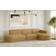 Fun-Möbel Ecksofa Designersofa PALMA in Stoff Scala Senfgelb Ottomane Rechts Sofa 296cm