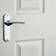 Designer Levers Marvel Latch Door Handle Polished Chrome Pack 120x40mm