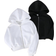 Shein Tween Girl Loose Casual Buy Get Black Hooded Zipper Fleece Sweatshirts Warm