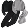 Shein Tween Girl Solid Color Drop Shoulder Cropped Sweatshirt And Sweatpants Set Color Packs