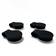 MiReDe Shower Curtain Keeper Pack of 4 Black