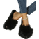 Shein Women's Fashionable Slide Slippers, Comfy One-strap Design, Solid Color Soft Sole Anti-slip, Perfect For Indoor And Outdoor Wearing, Mysterious Black