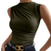 Shein Damen ärmellose Bluse mit plissiertem Kragen Einfarbig, Sommer