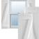 Ekena Millwork True Fit 3-Board Joined Board and Batten with Z-Bar Pair White PVC Window Shutter 16.13x42"