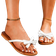 Shein Womens Fashionable Casual Holiday Style PU Bowknot Open Toe Slides With Round Toe SlipOn Design Comfortable White Summer Sandals Flat Sandals
