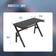 PayLessHere PayLessHere 47 Inch Gaming Desk PC Carbon Fiber Table Ultimate Gamer Workstation with Cup Holder & Hook Office,Red