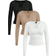 Shein pcs Women VNeck Cinched Waist Ruched Long Sleeve Knit Fitted TShirts Early Autumn New Arrivals