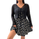 Shein Sommerkleid für Damen in Große Größen mit floralem Muster und durchsichtiger Strickjacke, Set aus Teilen