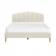 Flair Scallop Double Beige Velvet Bed Frame 135x190cm