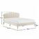 Flair Scallop Double Beige Velvet Bed Frame 135x190cm
