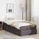 vidaXL Ottoman-Bett mit Matratze Grau 90x200 cm Rahmenbett 90x203cm