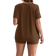 Shein Plus Solid Short Sleeve Split Hem Tee Shorts