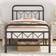 Yaheetech Modern Metal Bed Frame with Vintage Headboard 95 x 190cm