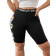 Shein Trendige Street Style Strick-Shorts in Große Größen mit Cartoon Muster und hohem Bund mit Buchstaben, Schwarz