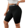 Shein Trendige Street Style Strick-Shorts in Große Größen mit Cartoon Muster und hohem Bund mit Buchstaben, Schwarz