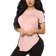 Shein Kort rm verdimensionerad Tshirts Sidan Slits Crewkrage Enkel Topp