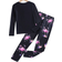 Shein pcs Girl Flame Flamingo Print Glow In Dark Long Sleeve TShirt And Legging Pajama Set