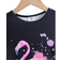 Shein pcs Girl Flame Flamingo Print Glow In Dark Long Sleeve TShirt And Legging Pajama Set