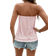 Shein Womens Vacation Leisure Solid Color Hollow Out Embroidered Bandeau Top
