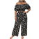 Shein Plus Leopard Print Off Shoulder Short Sleeve Shirt And Long Pants Casual Vacation Outfit Set