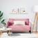vidaXL Loveseat Rosa 109 cm Sammet Soffa 124cm 2-sits