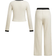 Shein Casual Contrast Color Round Neck Top And Pants Set - Multi