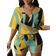 Shein pcsSet Womens Vacation Outfit Loose Abstract Geometric Printed Blouse And Shorts Beach Wear