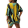 Shein pcsSet Womens Vacation Outfit Loose Abstract Geometric Printed Blouse And Shorts Beach Wear