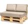 Bielik Thea Pallehynde Sæde - Taupe Stolehynde Beige (80x120cm)