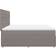 vidaXL Boxspringbett Mit Matratze Taupe 180x200 cm Stoff Rahmenbett 180x200cm