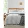 Bianca Ashford Stripe 200 Thread Count Cotton Percale Reversible Set Super King Duvet Cover Silver