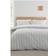 Bianca Ashford Stripe 200 Thread Count Cotton Percale Reversible Set Super King Duvet Cover Silver