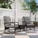 OutSunny Rattan Balcony Furniture with Rocking Black Bistro Set, 1 Table incl. 2 Chairs