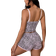 Shein Summer Going Out Leopard Print Lace Bow Detail Cami Top And Shorts Set