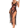 Shein Floral Printed Lace Trimmed High Slit Sexy Nightgown Cami Pajama Long Dress