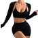 Shein Solid Color Bralette Camisole Shorts Seamless Sports ThreePiece Set