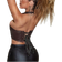 Shein Maillard Y2K V-Ausschnitt Ösen Vorderverschnürung Rückenverschnürung rückenfrei PU Leder Träger Korsett FormWäsche Party Crop Top