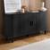 Birlea Furniture Black Axel 2 Door Fluted 76 x 160 x 45 cm Sideboard 160x76cm