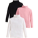 Shein pcs Tween Girls Basic Solid Color Knit Stand Collar Long Sleeve Tops