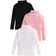Shein pcs Tween Girls Basic Solid Color Knit Stand Collar Long Sleeve Tops