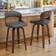 Wade Logan Carylon Swivel 26" Counter 35.6 H x 18.1 W x 17.3 D Gray/Brown Seating Stool 35.6" 2pcs
