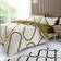 Catherine Lansfield Linear Curve Geometric Set Olive Duvet Cover Green
