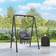 OutSunny Boho Hanging Swing Chair with Cushion Dark Grey