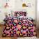 OHS Abstract Neon Leopard Print Set - Duvet Cover Blue, Pink, Black (198.1x137.2cm)