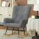 Homcom Modern Armchair with Backrest Grey Rocking Chair